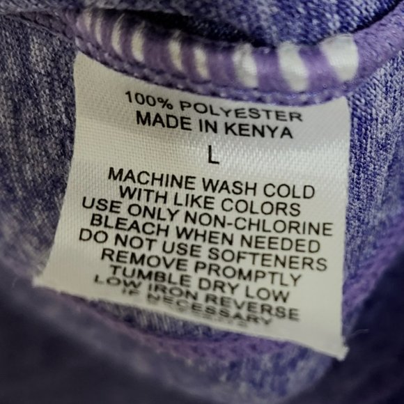 RBX Top Large Heather Purple Stretch Active Shirt Gym - Picture 7 of 7